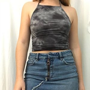 Grey haltered crop top Grey haltered crop top