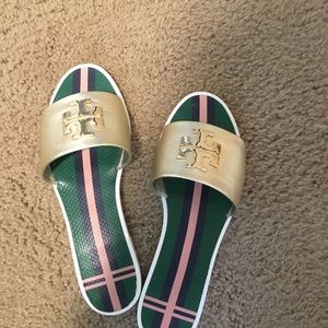 Tory Burch Logo Jelly Slides