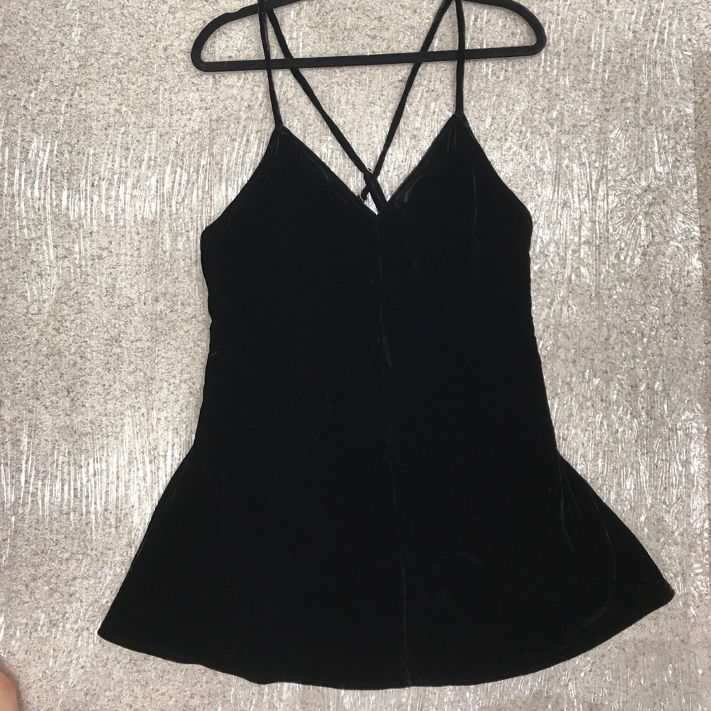 For Love & Lemons Black Velvet Dress Size Large