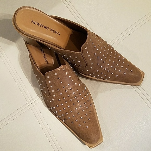 Newport News Shoes - Newport News Studded Mules