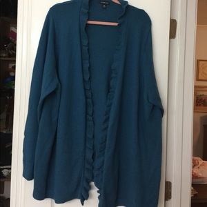 Ruffle edge cardigan