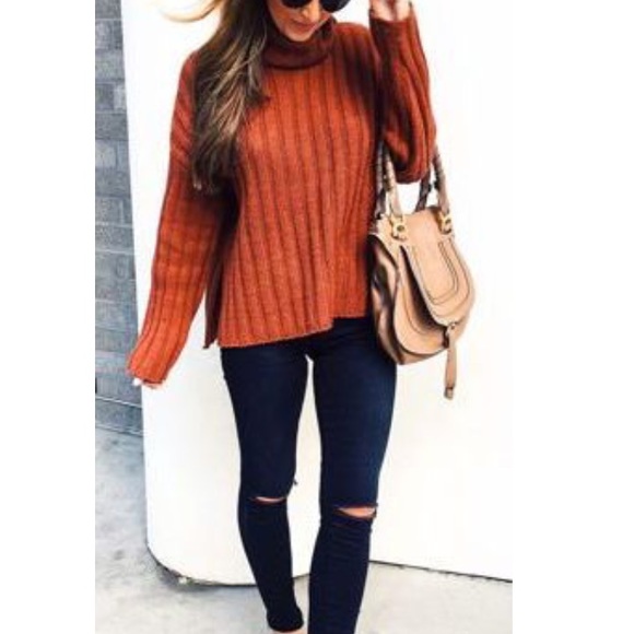 Mossimo Supply Co. Sweaters - XS rusty orange knit sweater Mossimo