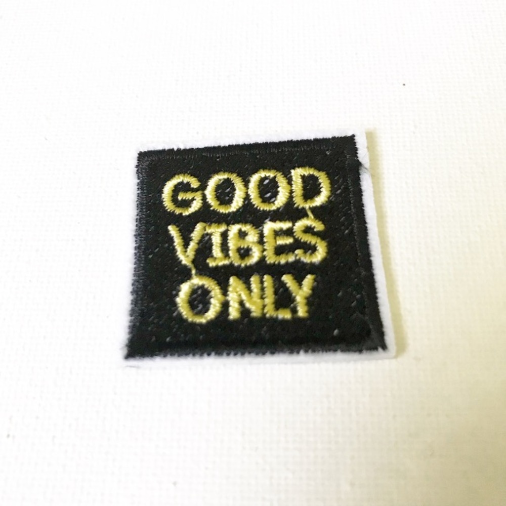 Good Vibes Only Patch For Jacket, jeans, Backpack