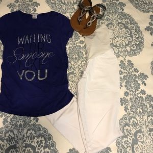 White Motherhood Maternity Pants