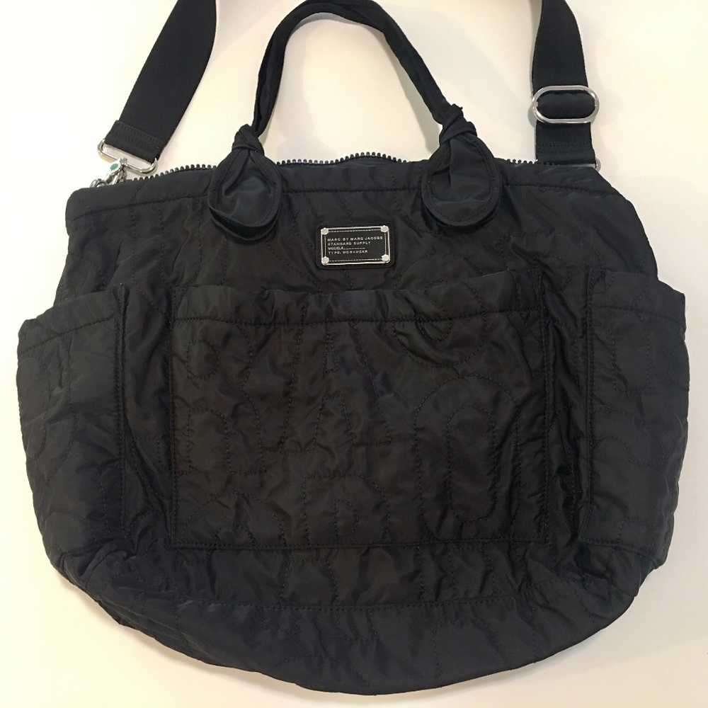 Black Marc Jacobs Quilted Eliz-A-Baby Diaper Bag