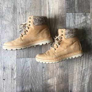 Tan Fashion Worker Boot