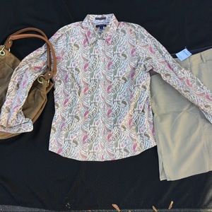 🍃Lands End Paisley Button up🍃 NWOT 🍃Lands End Paisley Button up🍃 NWOT