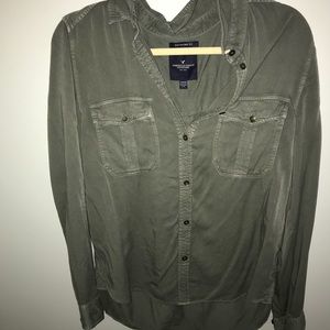 Forest green long sleeve shirt