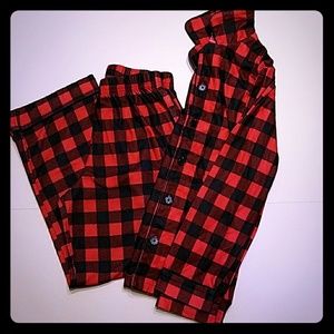 🎃Plaid Flannel pajama size 12