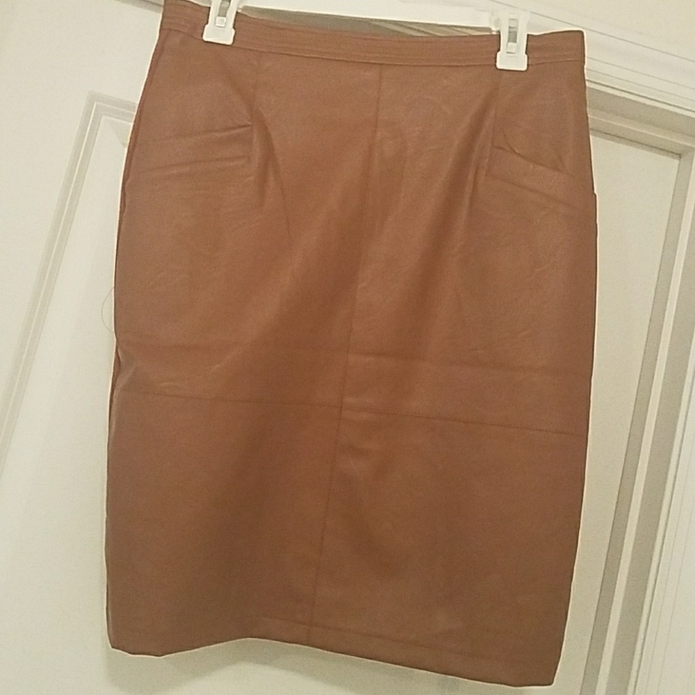 Pleather pencil skirt