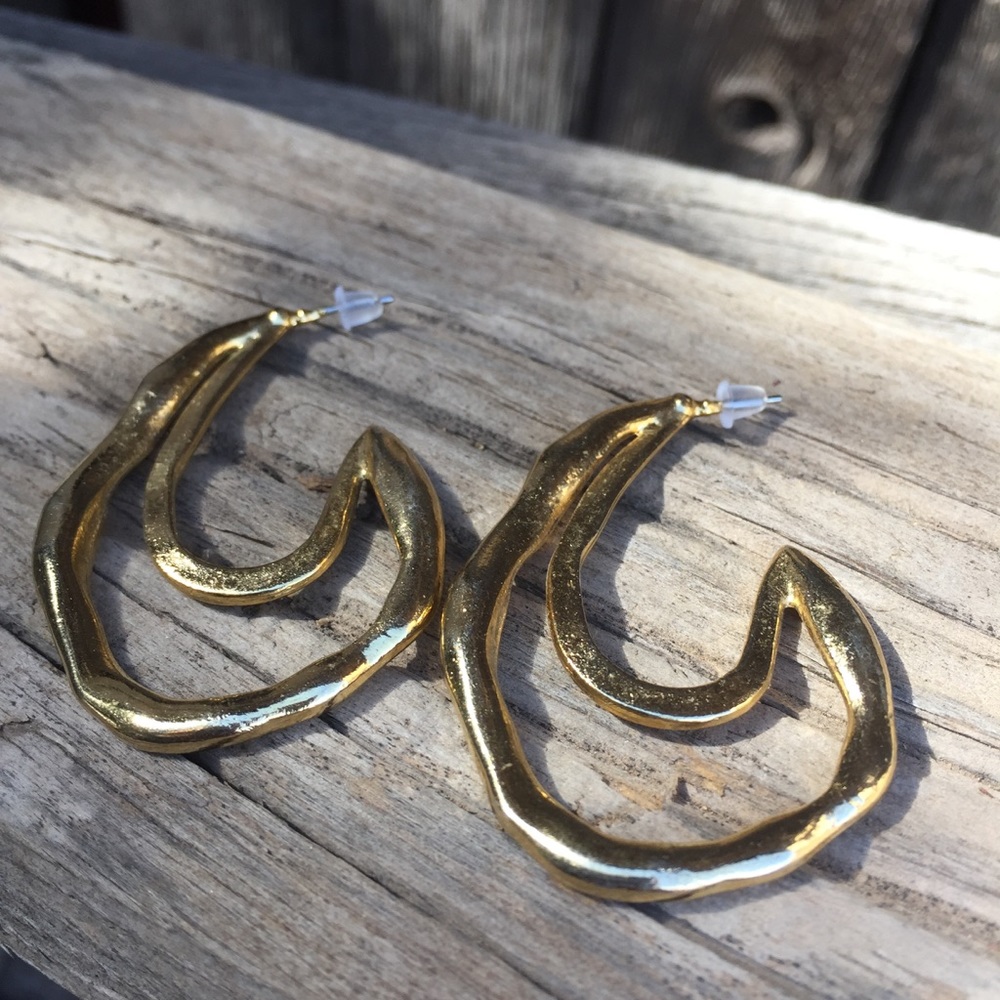 Gold earrings