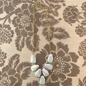 Harlow Statement Necklace in White Iridescent