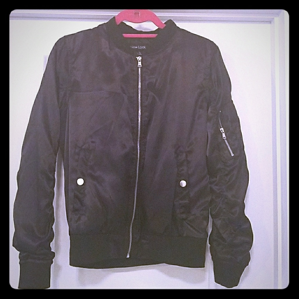 Black satin jacket