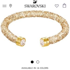 Swavorski crystal gold cuff bracelet