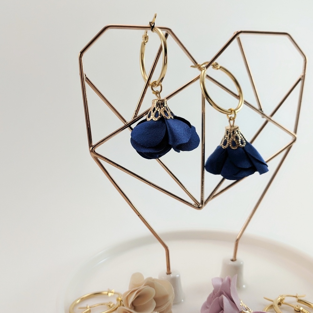 Orchid Hoop Earrings