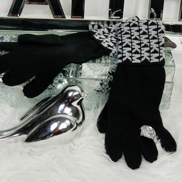 MICHAEL KORS GLOVES - MITTENS GRAY/BLACK - Picture 2 of 4