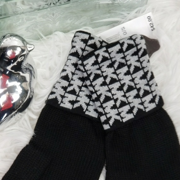 MICHAEL KORS GLOVES - MITTENS GRAY/BLACK - Picture 4 of 4