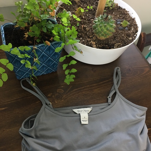 ✨White House Black Market Scoop neck cami grey S - Picture 5 of 6