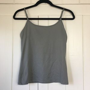 ✨White House Black Market Scoop neck cami grey S