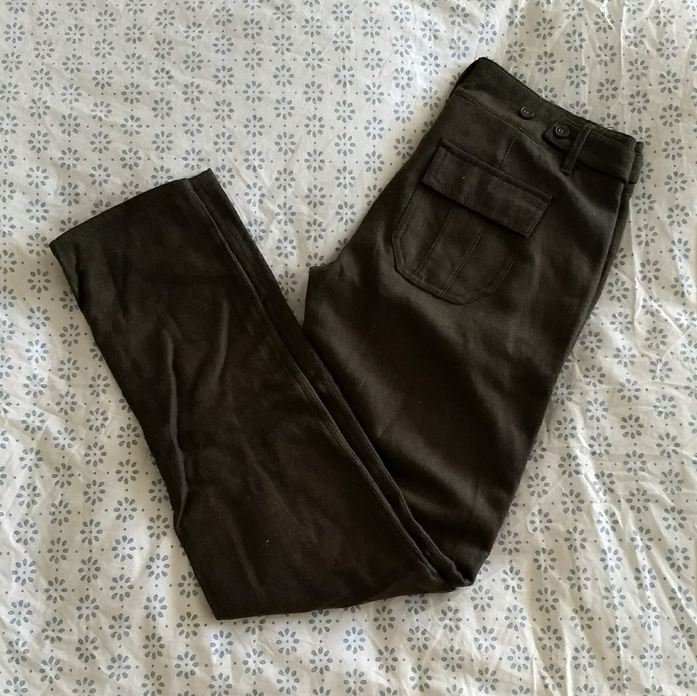 American Eagle cargo wool pants, army green
