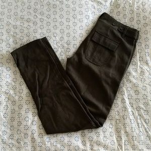 American Eagle cargo wool pants, army green