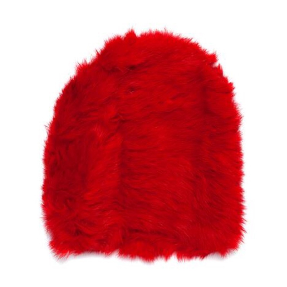 Red Angora Beanie