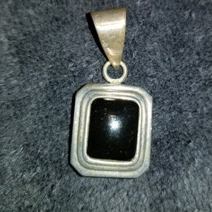 Silpada silver and black pendant