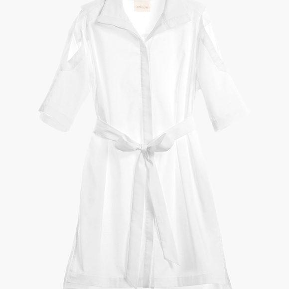 *ONLY 1 LEFT*  Cold Shoulder Poplin Shirt - Picture 4 of 4