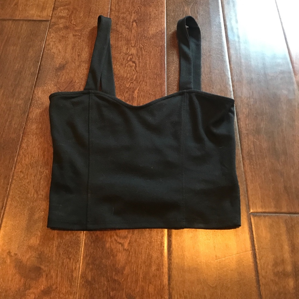 Black crop top.