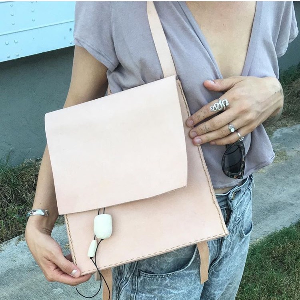 Natural Leather Backpack