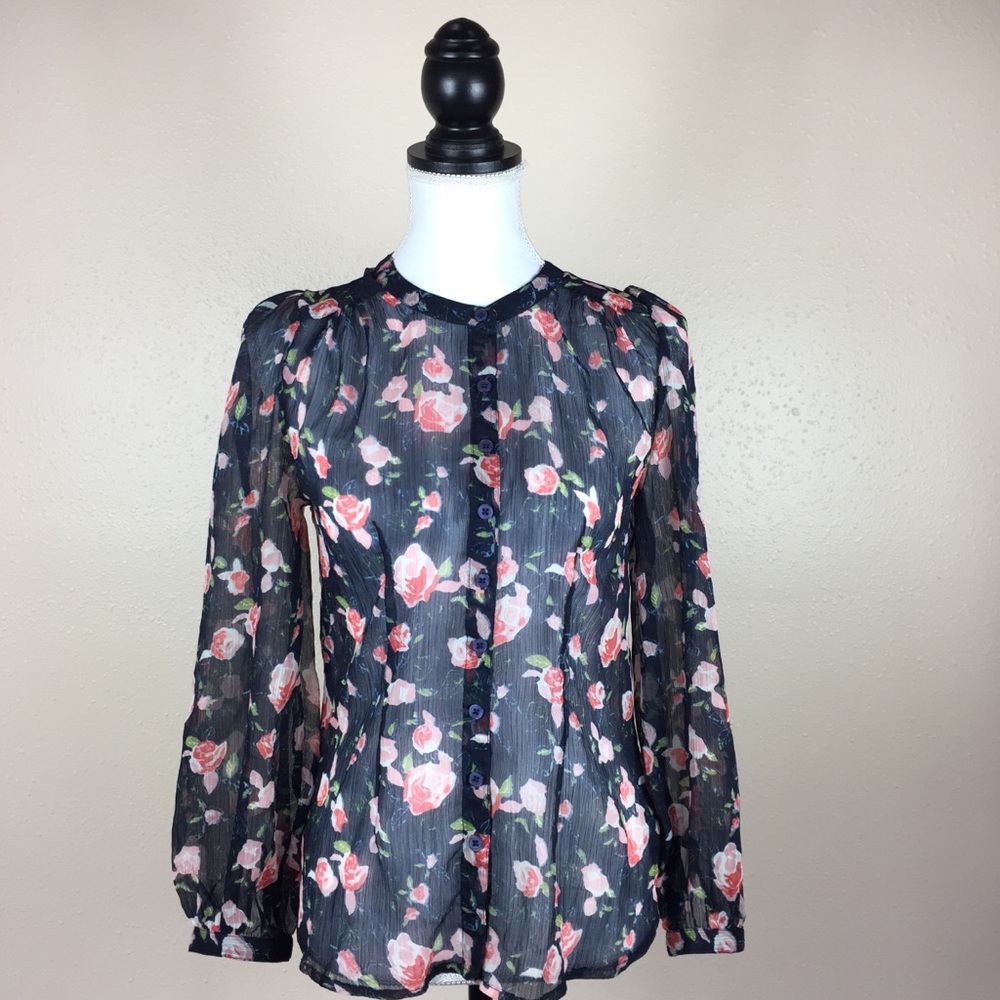 Voe Voice of Europe Floral Print Blouse Size 34