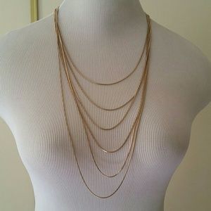 layered gold necklace