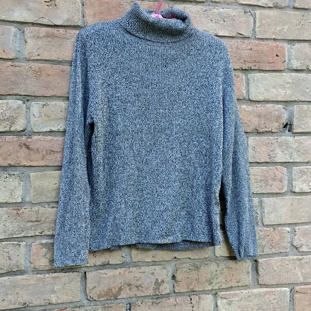 Liz Claiborne Black and White Turtleneck Sweater