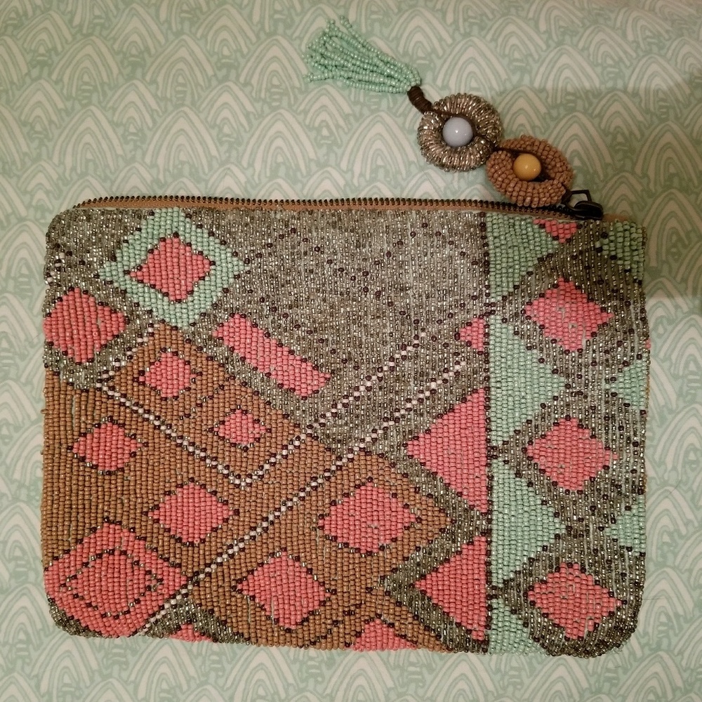 Anthropologie beaded clutch