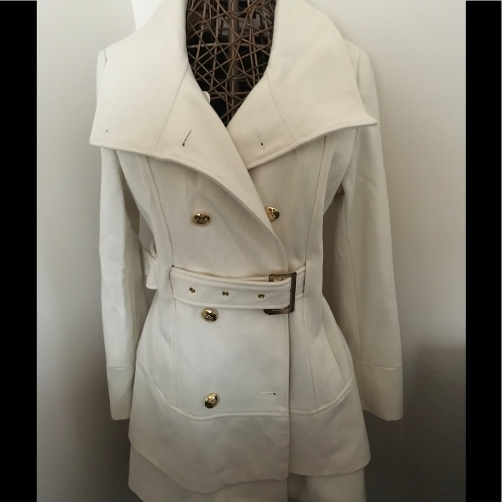 Off white wool coat