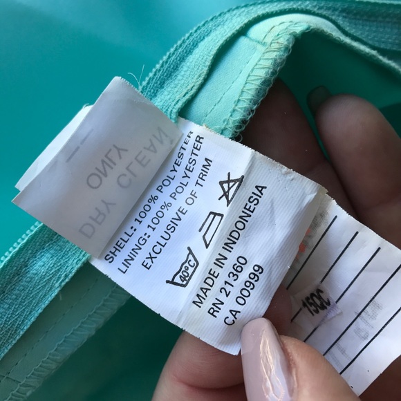 SOLD MORI LEE by Madeline Gardner Aqua Blue Dress 15/16 - Picture 7 of 8