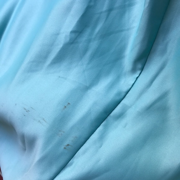 SOLD MORI LEE by Madeline Gardner Aqua Blue Dress 15/16 - Picture 6 of 8