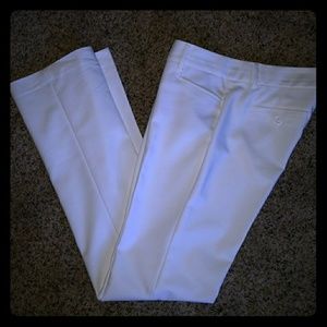 White boot cut dress pants