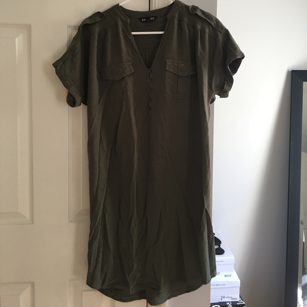 Army green Express dress