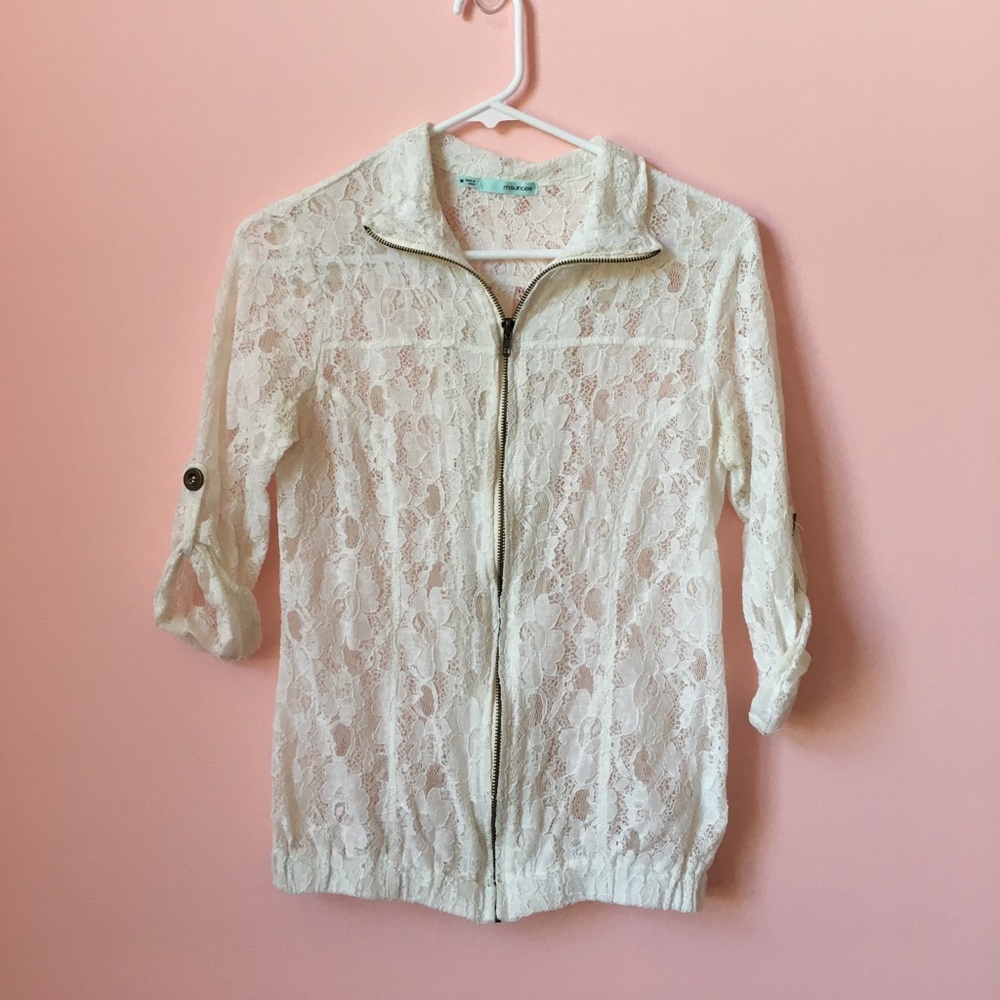 Maurice’s Lace Zip Cardigan