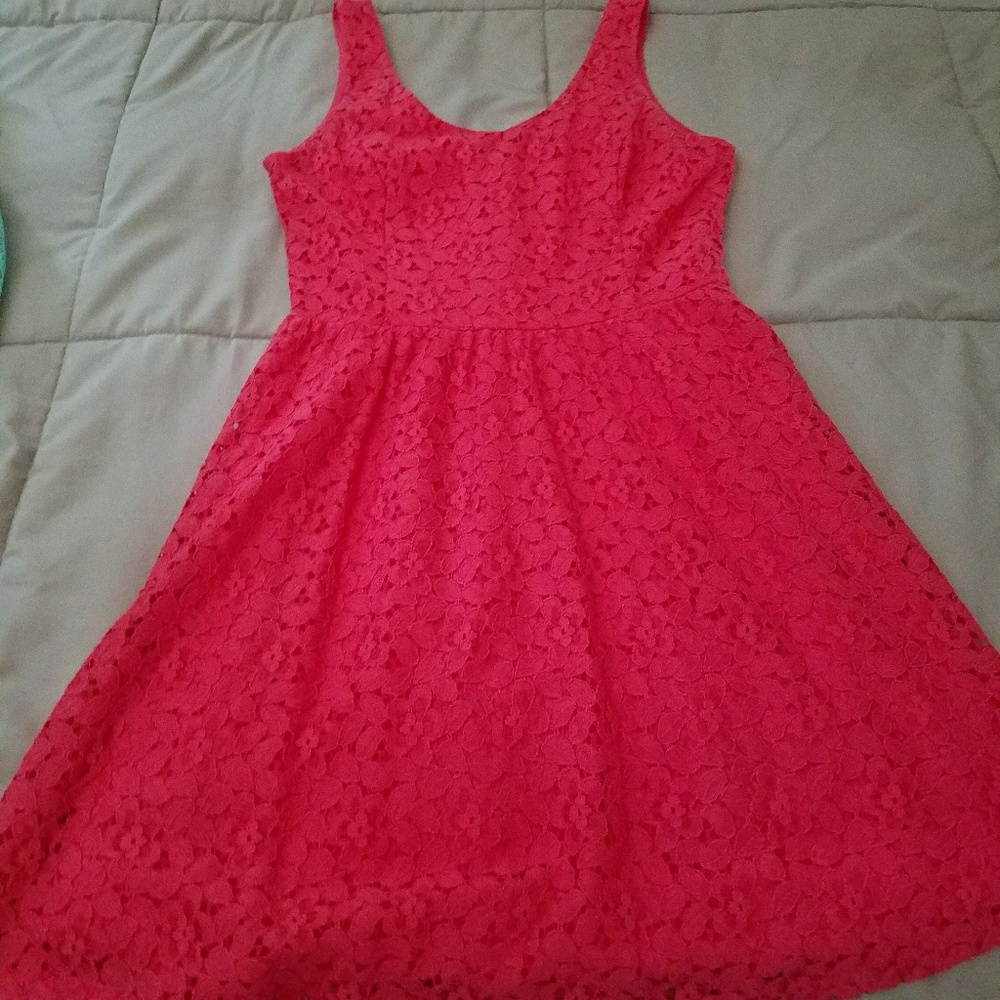 Lush coral dress