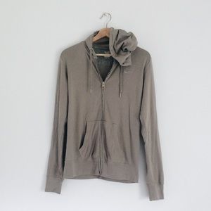 Nike® gray zip-up hoodie