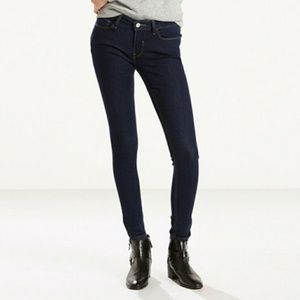 🐱 LEVI'S 535 Jean Leggings Dark Blue Low Rise NWT