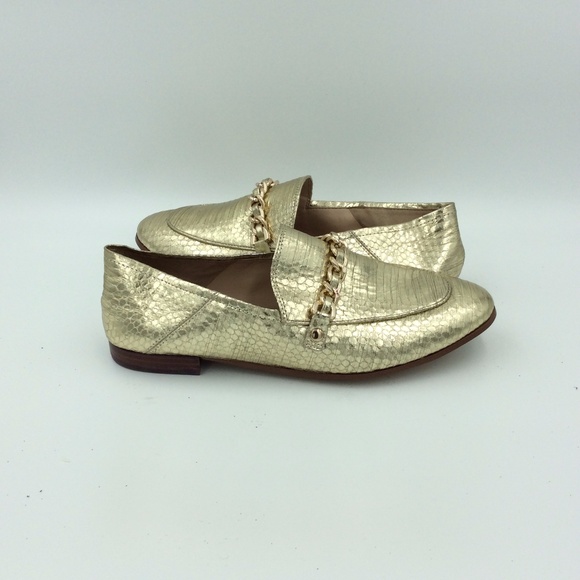 Karl Lagerfeld Elsa Gold Metallic Loafer - Picture 2 of 6