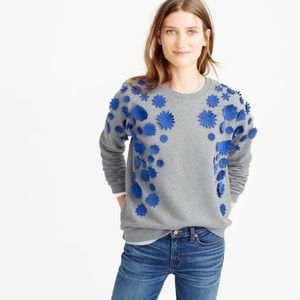 J. Crew Embellished Flower Sweatshirt