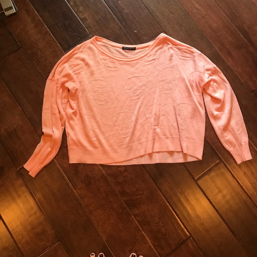 Peach skull sweater