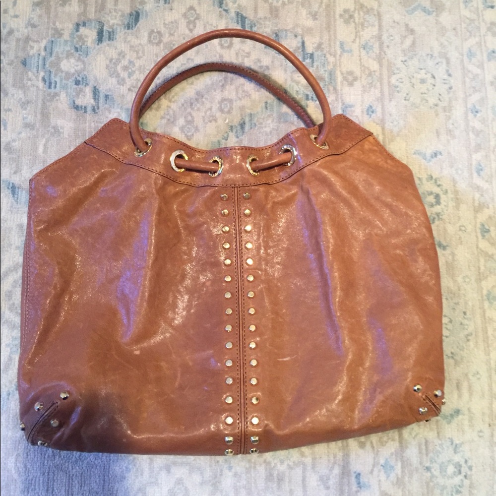 Michael Kors Leather Bag with gold studs