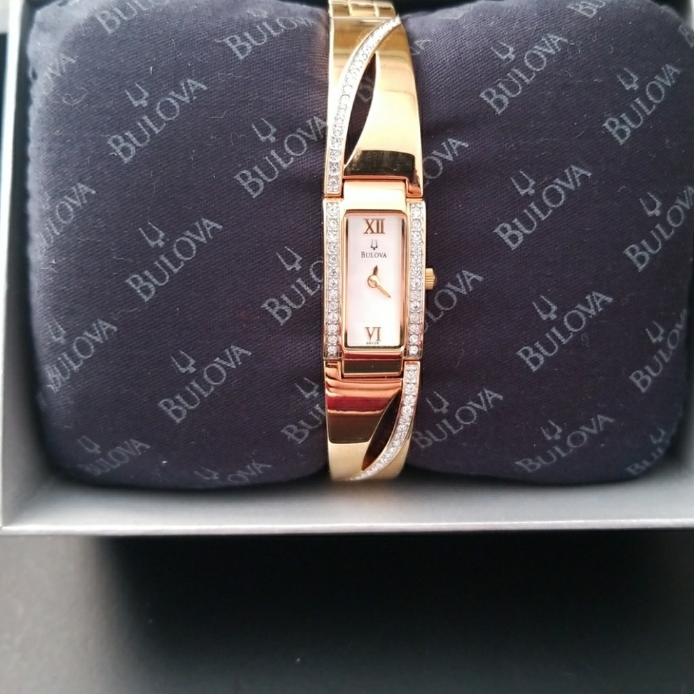 Womens gold Bulova watch
