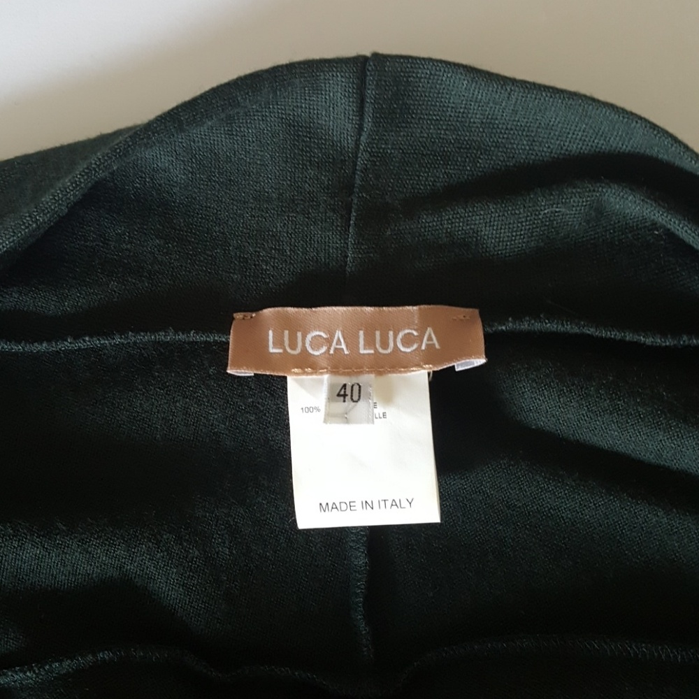 LUCA LUCA Italian Wool Knit Deep Green Pullover - Picture 6 of 8