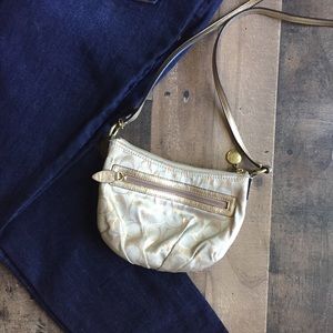 Coach Gold Signature Crossbody Bag Purse Small